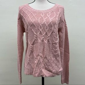 Mossimo Pastel Pink Cable Knit Sweater